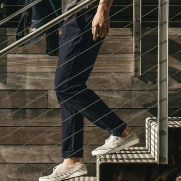 Taylor Stitch Slim Fit Organic Cotton Stretch Twill Chinos Navy Blue Size 31 - Picture 10 of 14